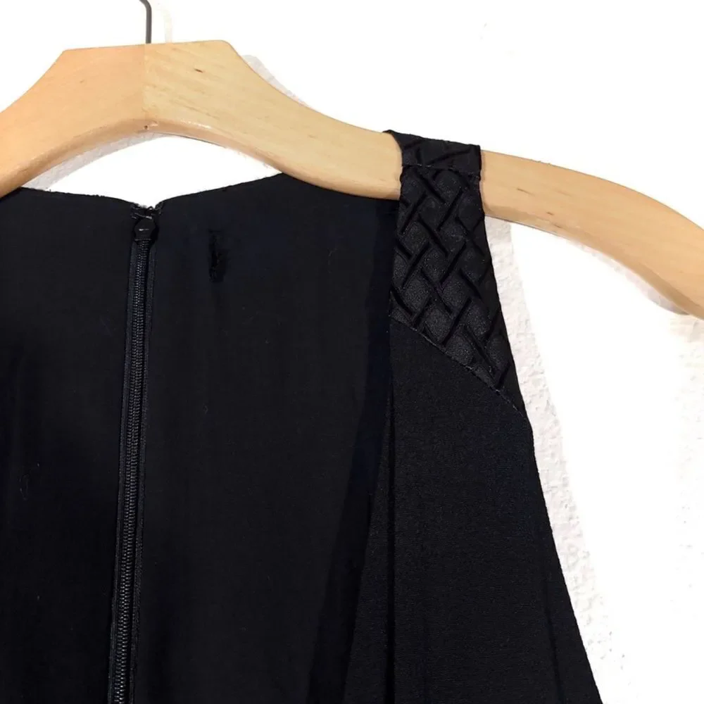 BLESSED ARE THE MEEK Long Island Pleated Diamond Back Jumpsuit in Black Medium - Picture 3 of 12